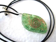 Picture of Green Eye orgone pendant with cord