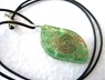 Picture of Green Eye orgone pendant with cord, Picture 1