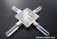 Picture of Crystal Quartz Engraved OM  Pyramid Energy Generator