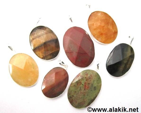 Picture of Facetted Oval Ring Pendants