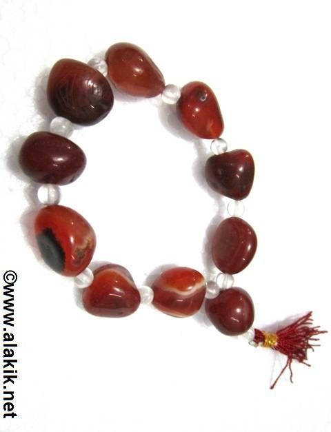 Picture of Red Carnelian tumble with crystal Power Bracelet