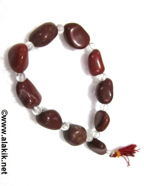 Picture of Red Jasper tumble with crystal Tumble Power Bracelet