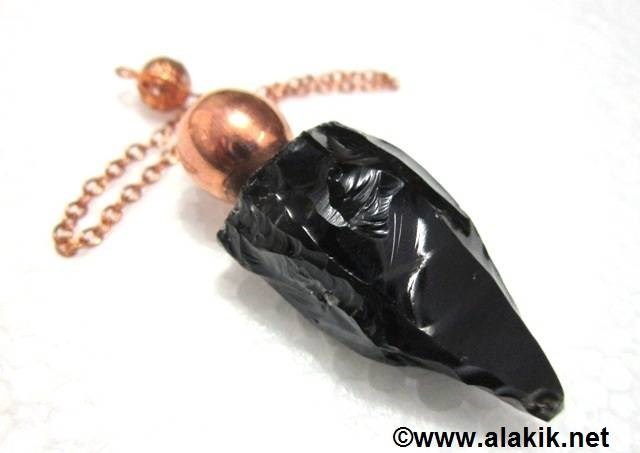 Picture of Black Obsidian Raw Bronze Modular Pendulum