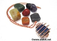 Picture of Copper Chakra tumble cage necklace set