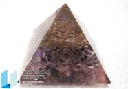 Picture of Amethyst Orgone pyramids with coil point