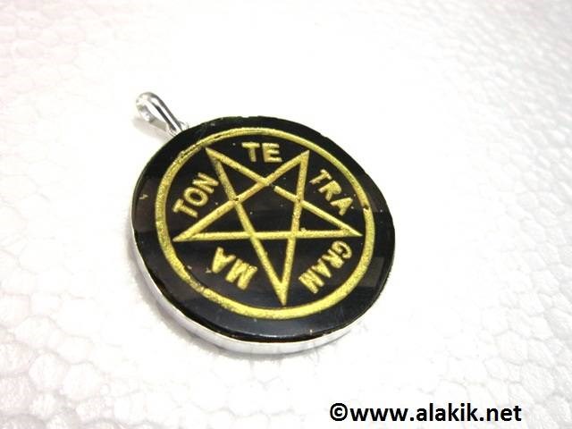 Picture of Black obsidian Tetragrammaton Pendant