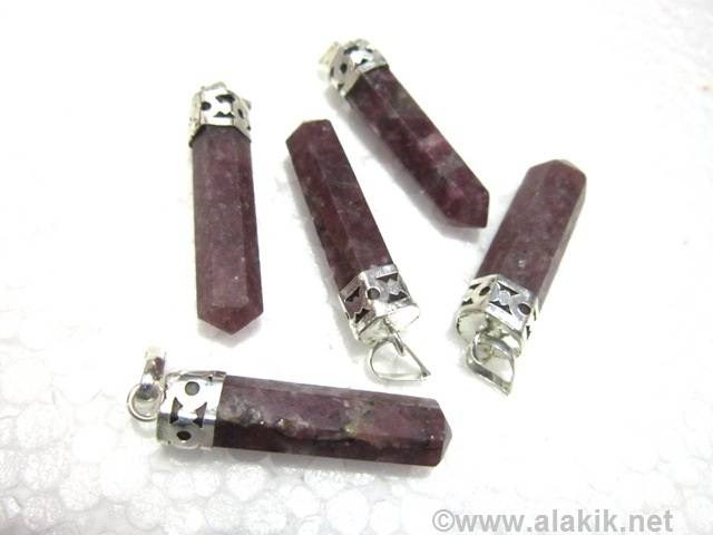 Picture of Lepidolite cap pencil pendants