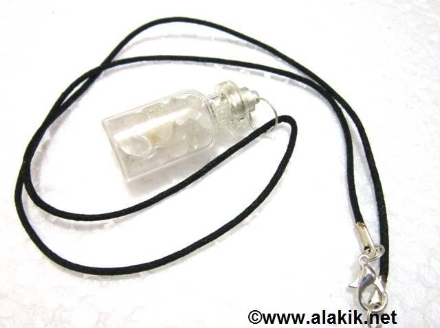 Picture of Crystal Quartz Bottle pendant with cord 