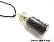 Picture of Garnet chips bottle pendants with cord