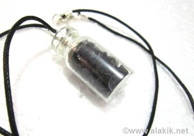 Picture of Iolite bottle pendant with cord