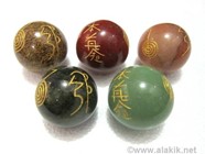 Picture of Mix Gemstone Engrave Reiki Spheres