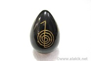 Picture of Black Obsidian Engrave USAI  Reiki Egg