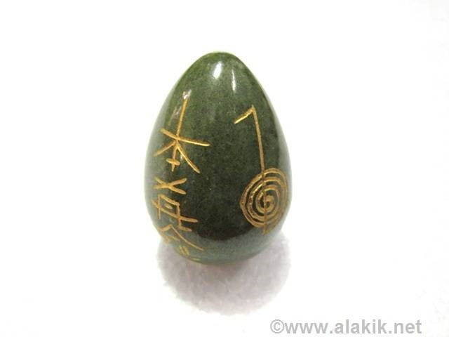 Picture of Grass Jasper Engrave USAI Reiki Egg
