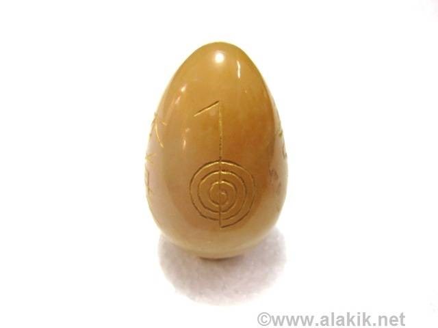 Picture of Yellow Jade Engrave USAI Reiki Egg