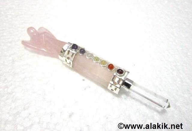 Picture of Rose Quartz Chakra Mini Angel Wand