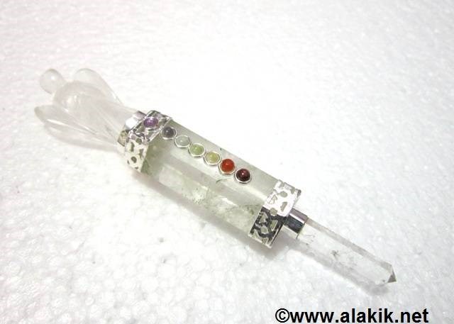 Picture of Crystal Quartz Chakra Mini Angel Wand