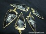 Picture of Black Obsidian Electro plated arrowhead pendant 2inch, Picture 1