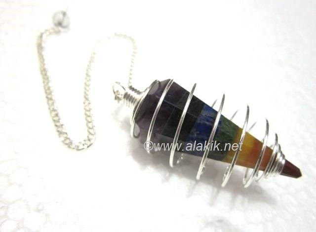 Picture of Chakra bonded pendulum in Silver cage