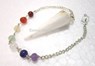 Picture of Scolecite Faceted pendulum with chakra chain, Picture 1