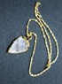 Picture of Crystal Quartz Gold Bezel Arrowheads pendant with chain, Picture 1