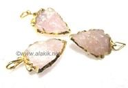 Picture of Rose Quartz Gold Electro plated Arrowhead