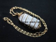 Picture of Golden Spring Cage chain with raw selenite