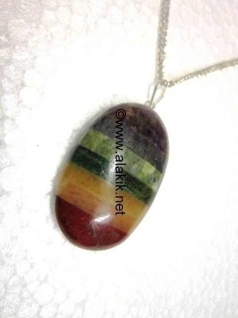 Picture of Bonded Chakra Oval Pendant with chain