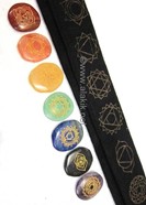 Picture of Thymus Chakra set with velvet purse