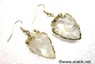 Picture of Crystal Quartz Eletroplated Arrowhead Earrings, Picture 1