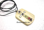 Picture of Chakra Ankh Wooden Pendant