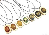 Picture of Chakra Engrave Oval Wooden Pendant Set