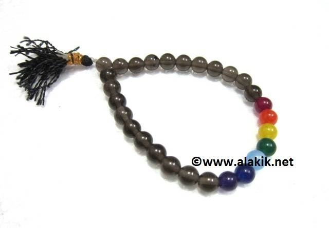 Picture of Smokey with chakra Beads Power Bracelet