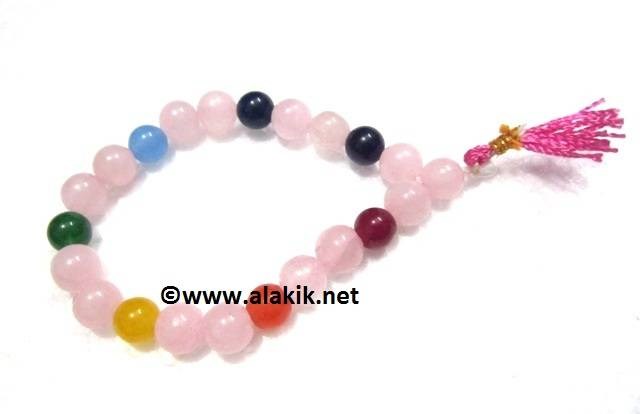 Picture of Rose quart chakra Beads Power Bracelet