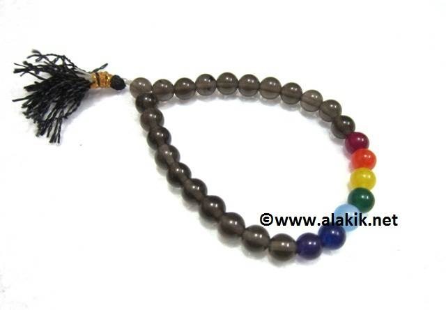 Picture of Smokey quartz with chakra Beads Power Bracelet