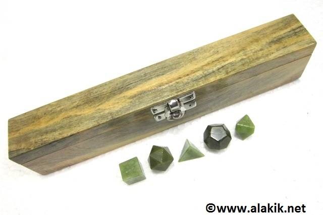 Picture of Vesonite 5pcs Geometry Set with Wooden Box