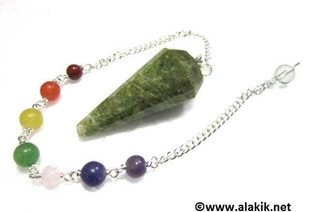 Picture of Vesunite Pendulum with chakra chain