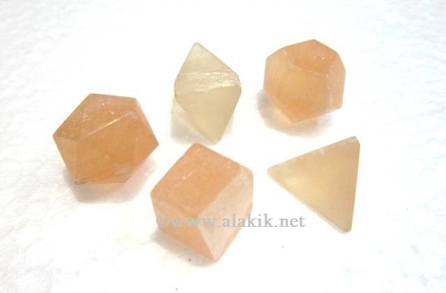 Picture of Orange Selenite 5pcs Geometry set