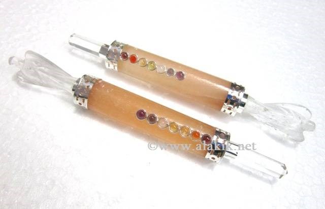 Picture of Orange Selenite Baby Chakra Crystal Angel wand