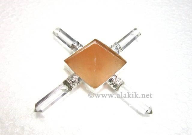 Picture of Orange Selenite Pyramid Crystal pencil generator