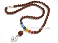 Picture of Rudraksha Chakra Penctacle Star Necklace