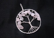 Picture of Rose Quartz Tree of life Pendant