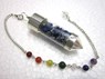Picture of Lapis Lazuli Chips Chamber Pendulum with chakra chain, Picture 1