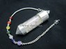 Picture of Rose Quartz Chips Chamber pendulum with chakra chain, Picture 1