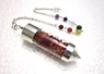 Picture of Red Cornelian Chips Chamber Pendulum with chakra chain, Picture 1