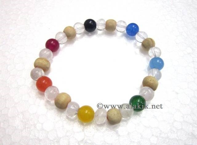 Picture of Chakra Crystal Tulsi Beads Bracelet