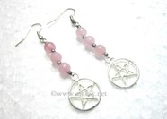 Picture of Rose Quartz Earring with Pentacle