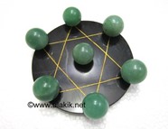 Picture of Pentagram Grid Disc with Green Aventurine Balls