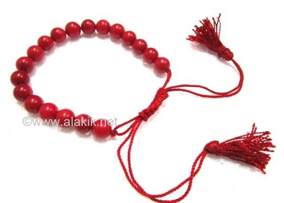 Picture of Red Coral Drawstring Bracelet