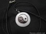 Picture of Snow Quartz Engrave YinYang Pendant with cord, Picture 1