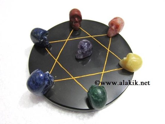 Picture of Pentagram Grid Disc with Chakra Skull Set